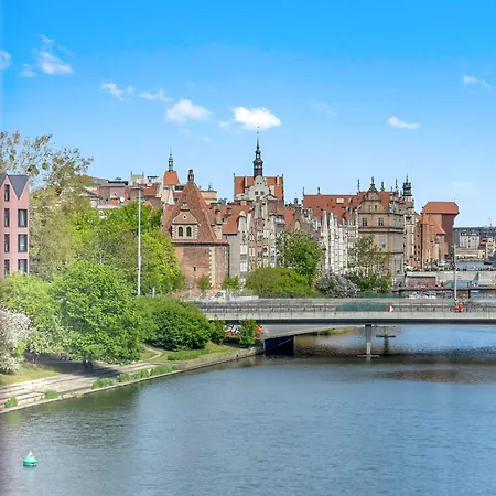Waterlane Island - Riverview Pool, Spa, Gym & Parking By Downtown Gdaňsk