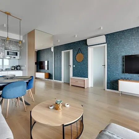Waterlane Island - Riverview Pool, Spa, Gym & Parking By Downtown Apartment Gdansk