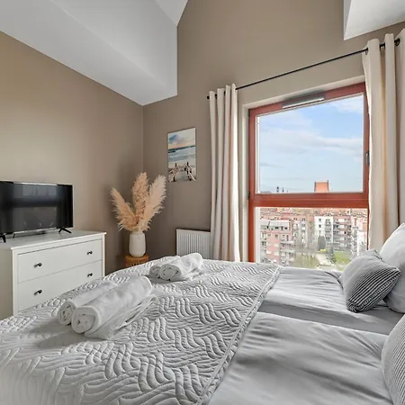 Apartment Waterlane Island - Riverview Pool, Spa, Gym & Parking By Downtown Gdansk