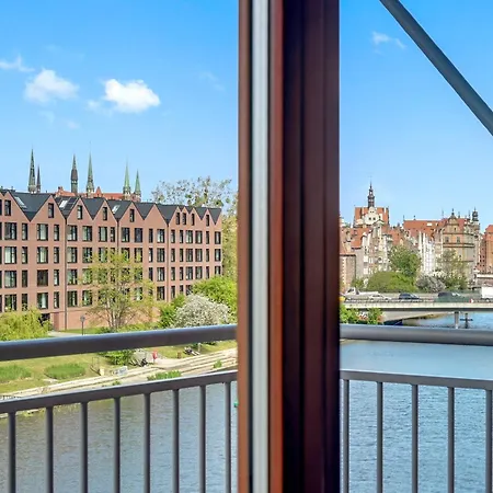 Apartment Waterlane Island - Riverview Pool, Spa, Gym & Parking By Downtown Gdansk