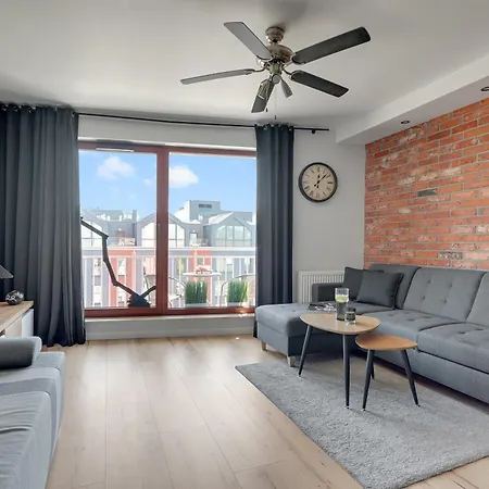 Waterlane Island - Riverview Pool, Spa, Gym & Parking By Downtown Lägenhet Gdańsk