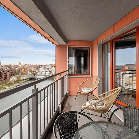 Apartment Waterlane Island - Riverview Pool, Spa, Gym & Parking By Downtown Gdansk